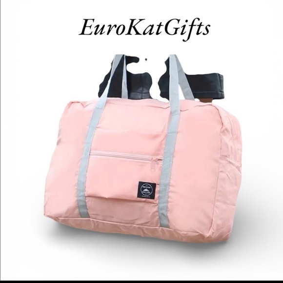 NEW Pink Travel Bag, Portable, Lightweight, Large Storage Capacity NWT Folds up - Picture 8 of 8
